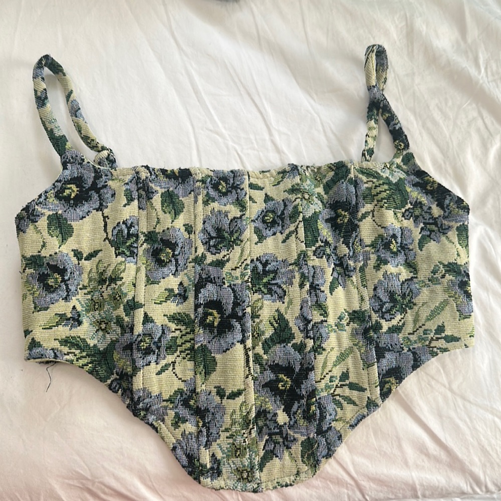 Floral corset top
